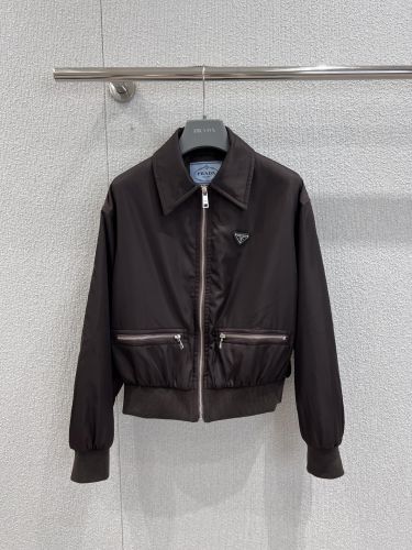 洗練された モダン ショートブルゾン プラダ ジャケット 偽物 レディース