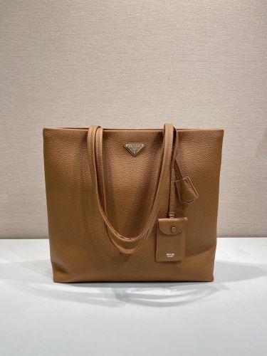 シンプル レザー トートバッグ プラダ バッグ スーパーコピー 2VG130 ブラウン