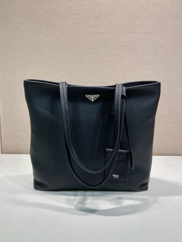 シンプル レザー トートバッグ プラダ バッグ スーパーコピー 2VG130 ブラック