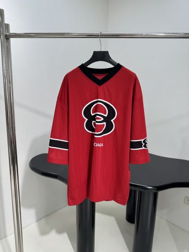 カジュアル Vネック オーバーサイズ 半袖Tシャツ バレンシアガ Tシャツ コピー ユニセックス