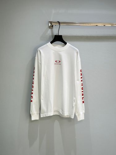 バレンシアガ Tシャツ コピー シンプル ストリート ロゴプリント 長袖Tシャツ 