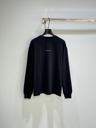 洗練された シンプル バレンシアガ Tシャツ コピー 長袖Tシャツ コットン ブラック