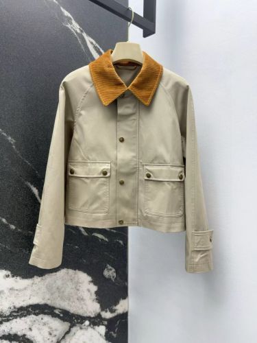 洗練された カジュアル コーデュロイ襟 アウター バーバリー ジャケット コピー レディース