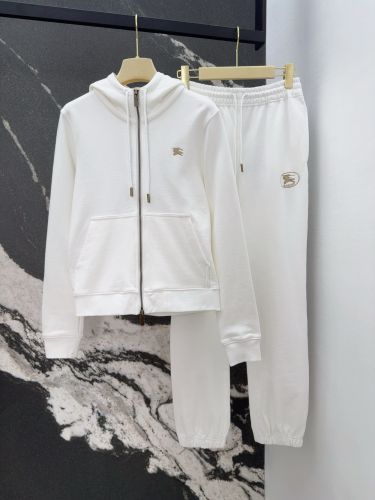 ジップアップパーカー＆スウェットパンツ 2点セット バーバリー セットアップ コピー ホワイト