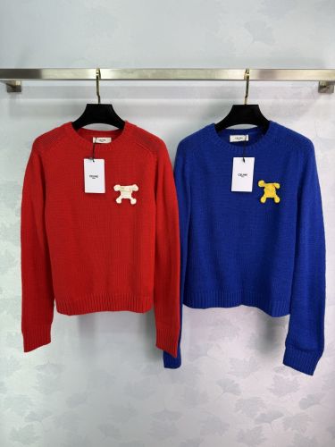 シンプル 可愛い ウール クルーネック セリーヌ セーター コピー トップス