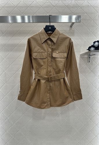 シンプル 上品 シャツジャケット セリーヌ ジャケット コピー ベルト付き