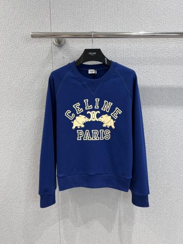 定番 コットン スウェットシャツ セリーヌ Tシャツ コピー クルーネック