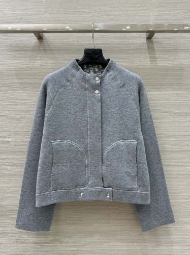 洗練された 上品 リバーシブルジャケット クリスチャン・ディオール ニット コピー グレー
