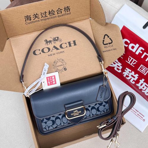 人気 上品 定番 ショルダーバッグ コーチ バッグ スーパーコピー ネイビー