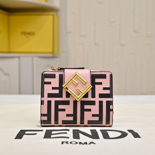 人気 小銭入れ付き 2つ折り財布 フェンディ 財布 スーパーコピー ピンク