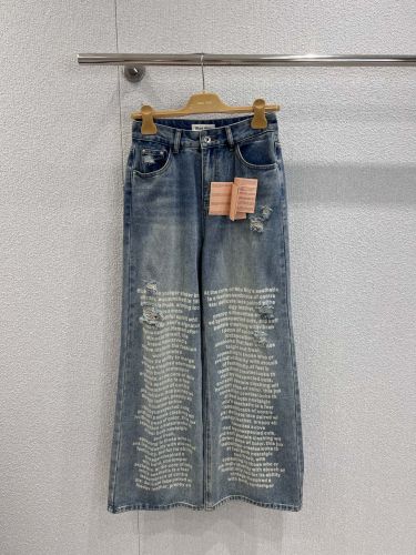 スタイリッシュ デニムパンツ ミュウミュウ ジーンズ コピー レディース