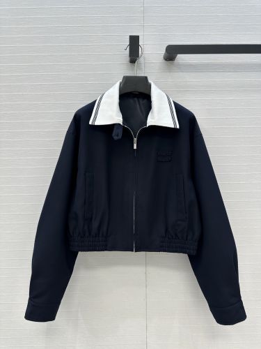 洗練された カジュアル ショートブルゾン ミュウミュウ ジャケット コピー