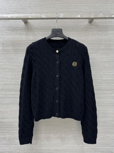 ロエベ ニット コピー ケーブル編み クルーネック カーディガン トップス