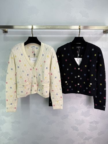 カラフルなCCロゴ★ウール Vネック カーディガン シャネル ニット コピー レディース