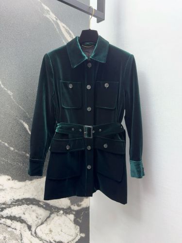 上品 ベルト付き ベルベットジャケット イヴ・サンローラン ジャケット コピー