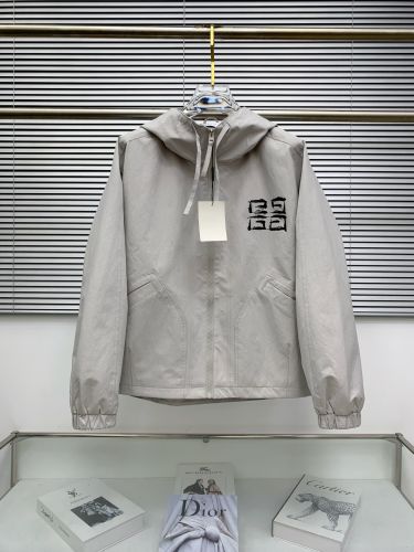 カジュアル ロゴ フード付きジャケット ジバンシィ ジャケット コピー グレー