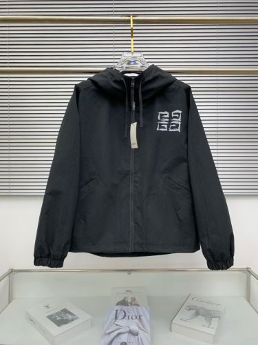 カジュアル ロゴ フード付きジャケット ジバンシィ ジャケット コピー ブラック