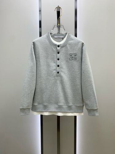 お洒落 重ね着風 スウェットシャツ ジバンシィ Tシャツ コピー グレー