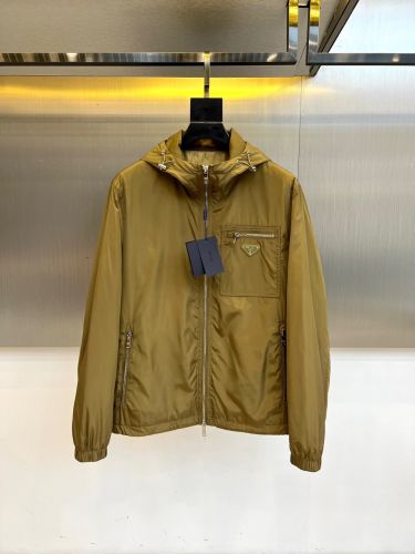 洗練された カジュアル フード付きジャケット プラダ ジャケット 偽物 グリーン