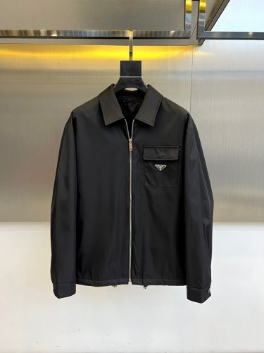 大人 カジュアル 上品 ブルゾン プラダ ジャケット 偽物 ブラック