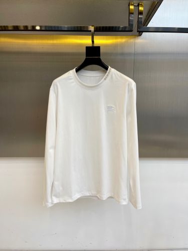 シンプル 上品 合わせやすい 長袖Tシャツ バーバリー Tシャツ 偽物 コットン ホワイト