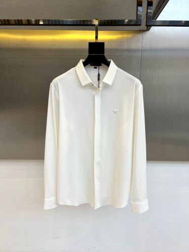 シンプル 上品 長袖シャツ アルマーニ シャツ 偽物 カジュアル ビジネス メンズ ホワイト