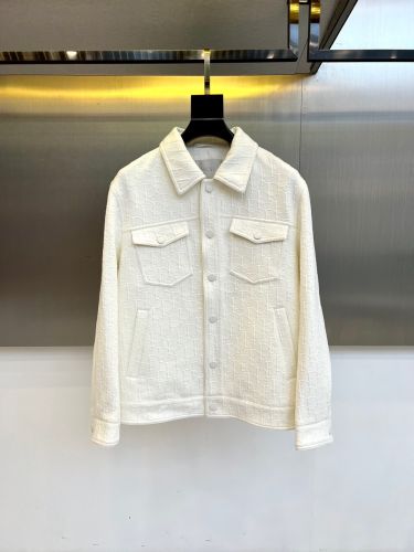 上品 カジュアル 総柄 アウター クリスチャン・ディオール ジャケット コピー ホワイト