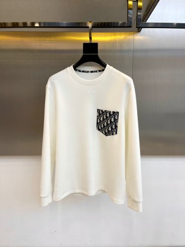 シンプル 上品 クルーネック 長袖Tシャツ クリスチャン・ディオール Tシャツ コピー ホワイト