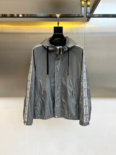 上品 カジュアル フード付きジャケット クリスチャン・ディオール ジャケット コピー グレー