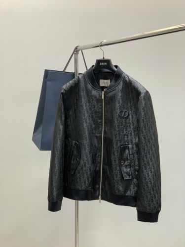洗練された 上品 総柄 ボンバージャケット クリスチャン・ディオール ジャケット コピー ブラック