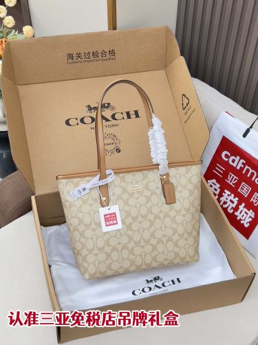 コーチ バッグ スーパーコピー 人気 定番 シグネチャー柄 トートバッグ