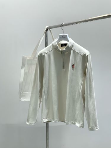 モンクレール Tシャツ 偽物 合わせやすい カジュアル ハーフジップ 長袖Tシャツ 