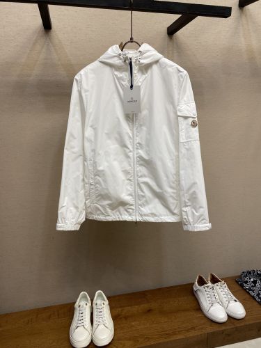 シンプル 合わせやすい フード付きジャケット モンクレール ジャケット 偽物 ホワイト