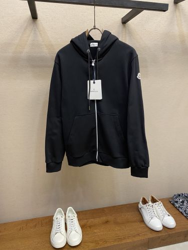 カジュアル コットン ジップアップパーカー モンクレール パーカー 偽物 