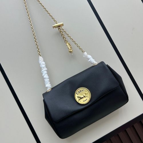 グレインレザー Chloé Heritage ショルダーバッグ クロエ バッグ スーパーコピー ブラック