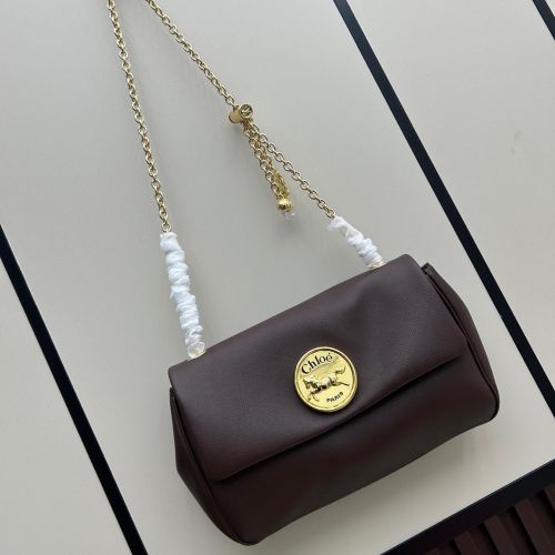 クロエ バッグ スーパーコピー グレインレザー Chloé Heritage ショルダーバッグ コーヒー