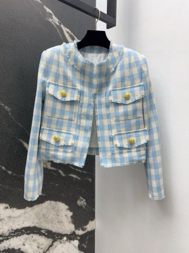 爽やか チェック柄 ツイードジャケット バルマン ジャケット コピー レディース