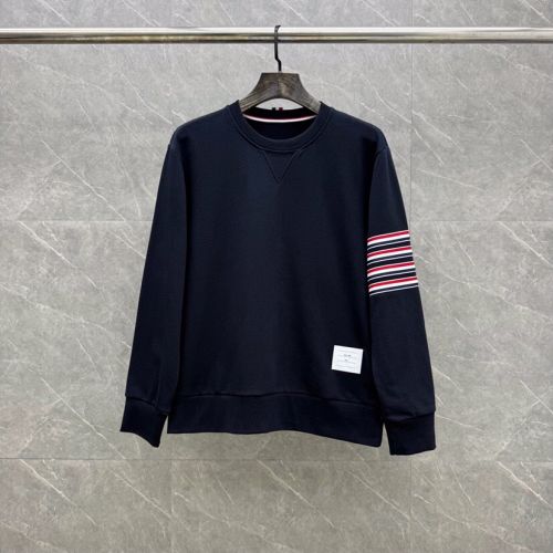カジュアル 洗練された コットン スウェットシャツ トムブラウン Tシャツ 偽物 ネイビー