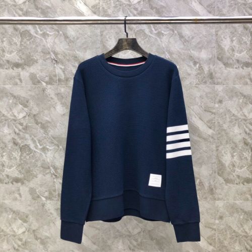 定番 カジュアル コットン スウェットシャツ トムブラウン Tシャツ 偽物 ネイビー