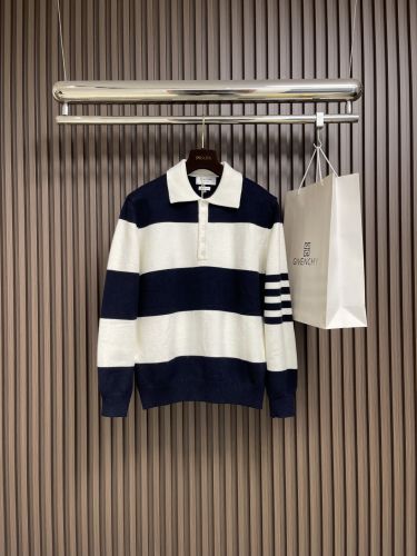 カジュアル 上品 コットン ニットポロ トムブラウン ニット 偽物 ユニセックス