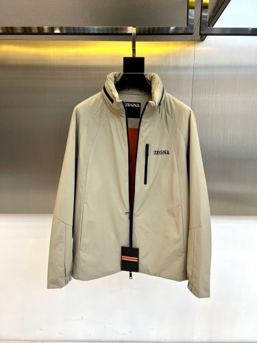 フード収納可能 2WAY ブルゾン エルメネジルド・ゼニア ジャケット 偽物 ベージュ