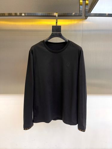 シンプル コットン 長袖Tシャツ ルイ・ヴィトン Tシャツ コピー ブラック