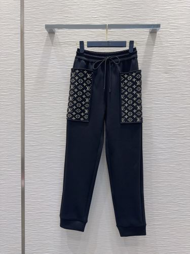モノグラム アクセント ジョギングパンツ ルイ・ヴィトン パンツ コピー ブラック