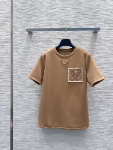 新作 モノグラム ポケットTシャツ ルイ・ヴィトン Tシャツ コピー キャメル
