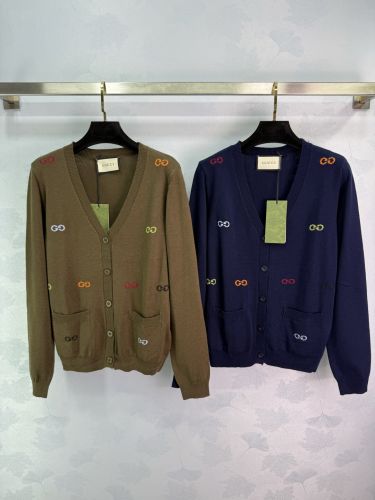 お洒落 合わせやすい Vネック カーディガン グッチ ニット 偽物 トップス