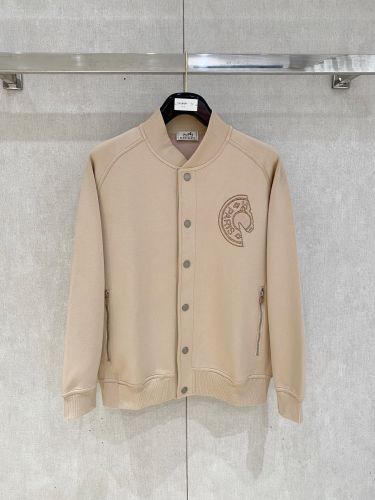 カジュアル コットン スウェットジャケット エルメス ジャケット 偽物 ベージュ