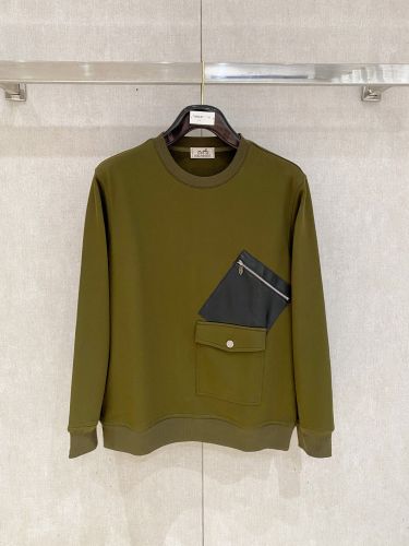 カジュアル スタイリッシュ エルメス Tシャツ 偽物 スウェットシャツ グリーン