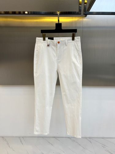 シンプル 洗練された チノパンツ エルメス パンツ 偽物 ズボン ホワイト