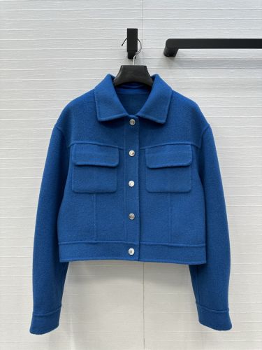 エルメス ジャケット コピー 洗練された カジュアル ショート丈ジャケット ブルー