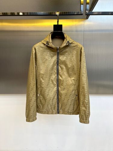 洗練された リバーシブル フーデッドジャケット フェンディ ジャケット コピー ベージュ